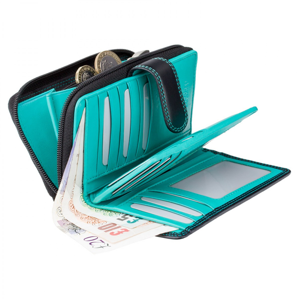 Гаманець Visconti CD22 Ruby Black Aqua (CD22 BLK/AQUA) - зображення 4