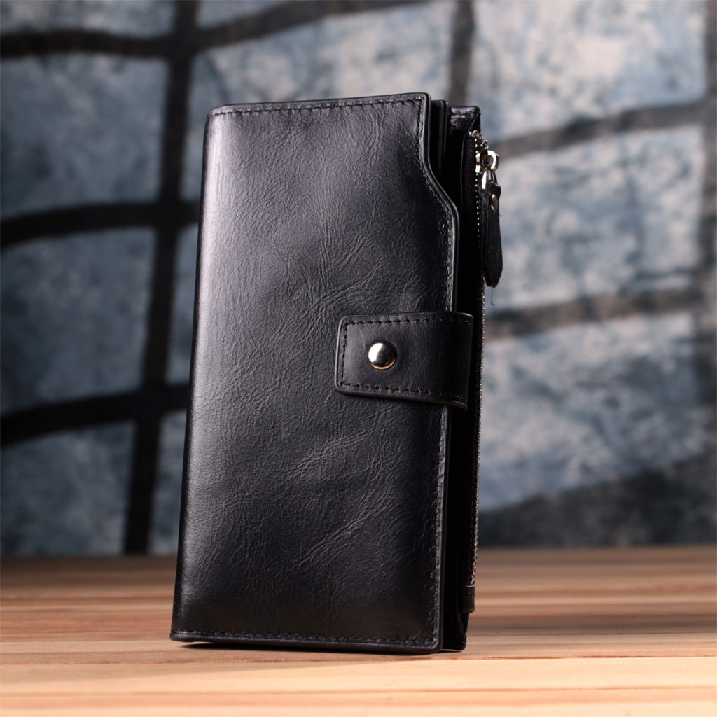 Гаманець Vintage З натуральної шкіри Чорний (22885) - изображение 10