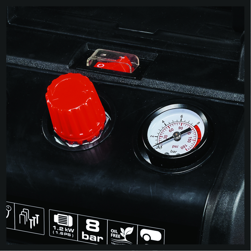 Компресор Einhell TC-AC 190/6/8 OF Set, 1200 Вт (4020650) - зображення 8