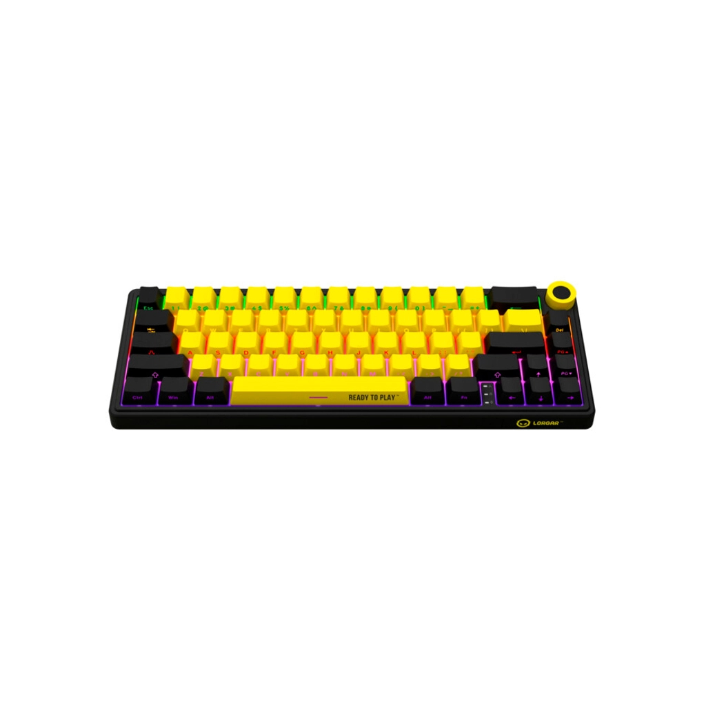Клавіатура Lorgar KBP70MW Pro RGB Wireless/Bluetooth/USB UA Black/yellow (LRG-KBP70MW-YL-US) - зображення 2