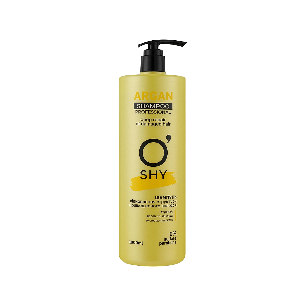 Шампунь O'Shy Argan Відновлення структури пошкодженого волосся 1000 мл (4820195508282) - зображення 1