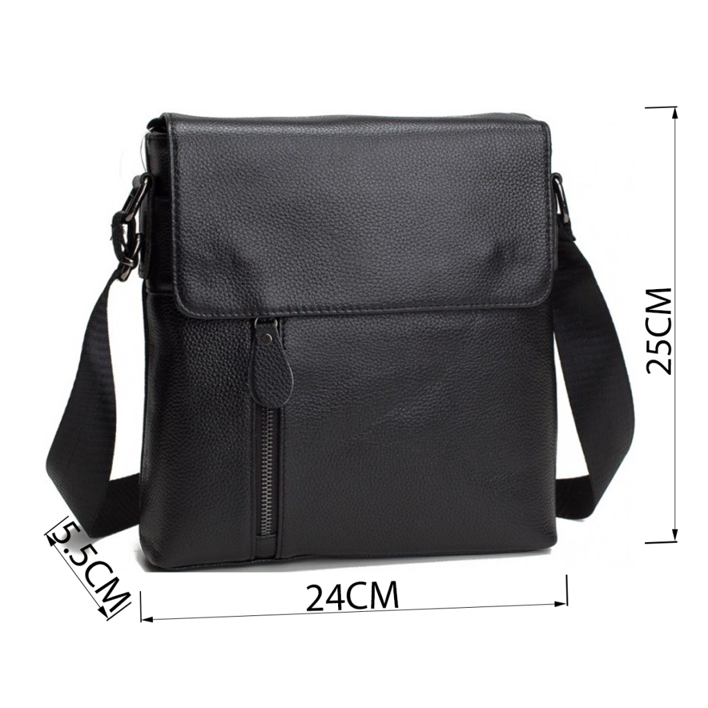 Сумка Vintage Месенджер шкіряна Чорна (14576) - зображення 4