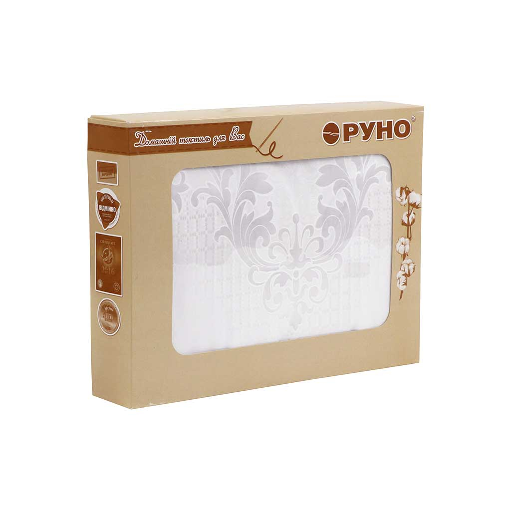 Постільна білизна Руно АЖ Біла сатин набивна полуторна (1.137АЖ_БілийА) - зображення 5