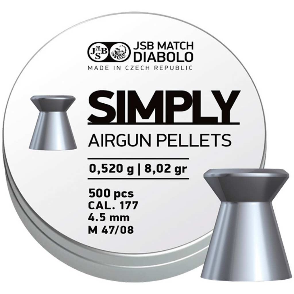 Пульки JSB Diabolo Simply 4,5 мм, 0.52 г, 500 шт/уп (001245-500) - зображення 1