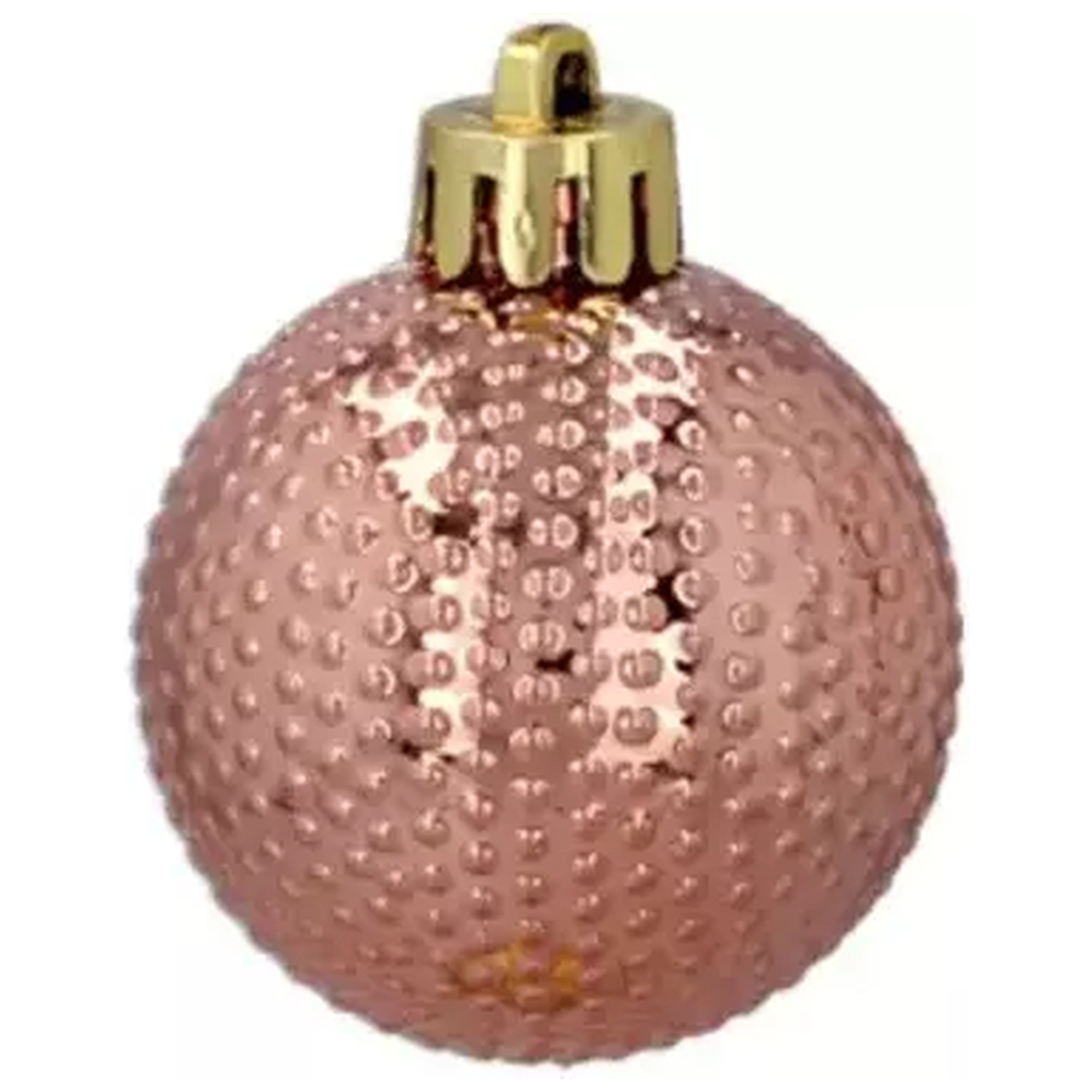 Ялинкова іграшка Chomik пластикові кульки 16 шт, 4 см, рожеві і біли (5900779877351_1) - зображення 6