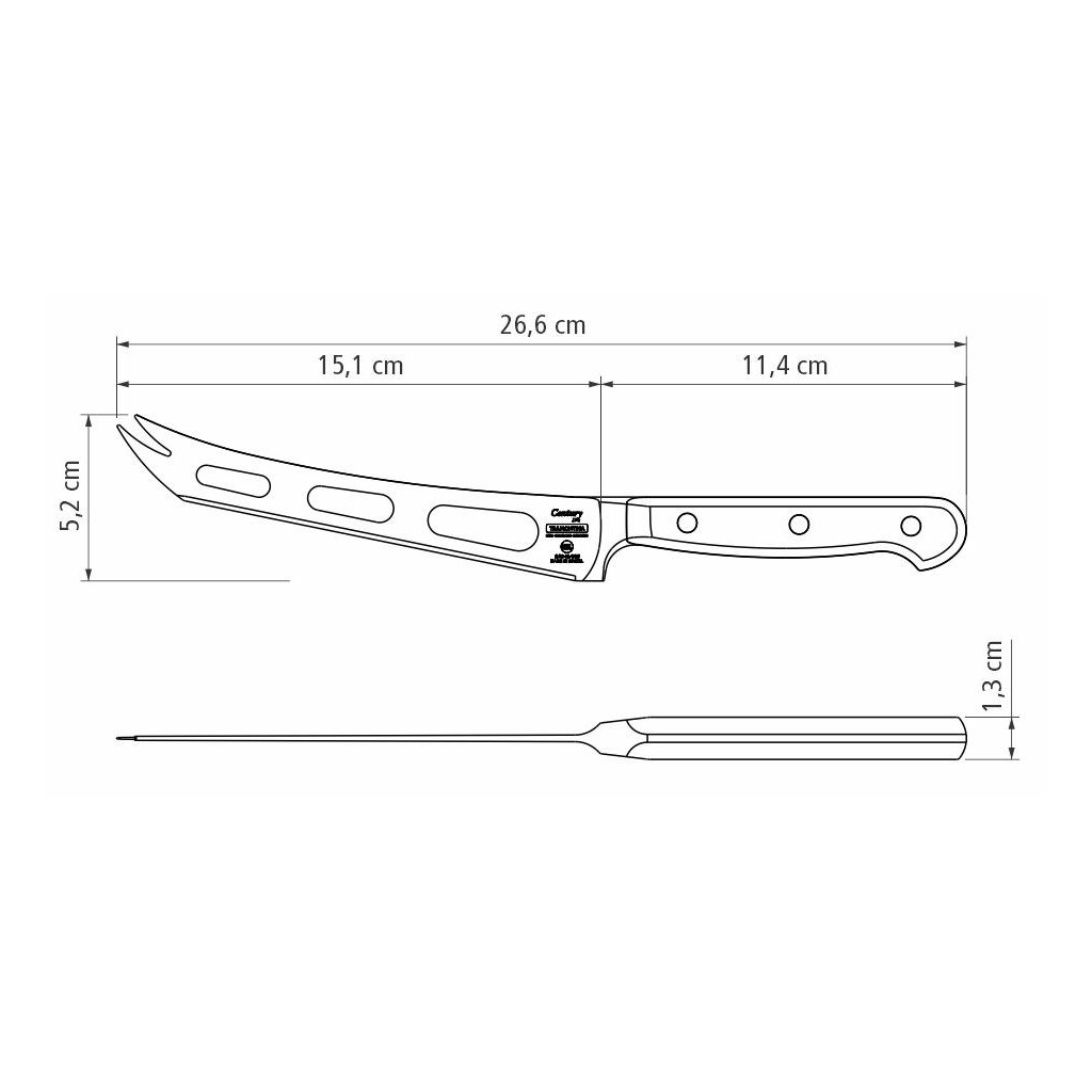 Кухонний ніж Tramontina Century Cheese 152 мм (24049/106) - зображення 3