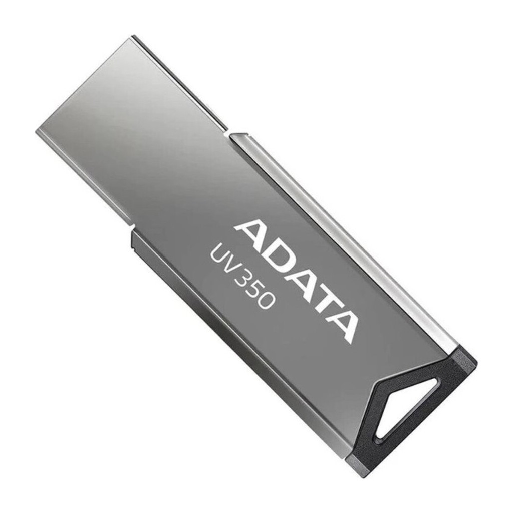 USB флеш накопичувач ADATA 64GB UV350 Metallic USB 3.2 (AUV350-64G-RBK) - зображення 3