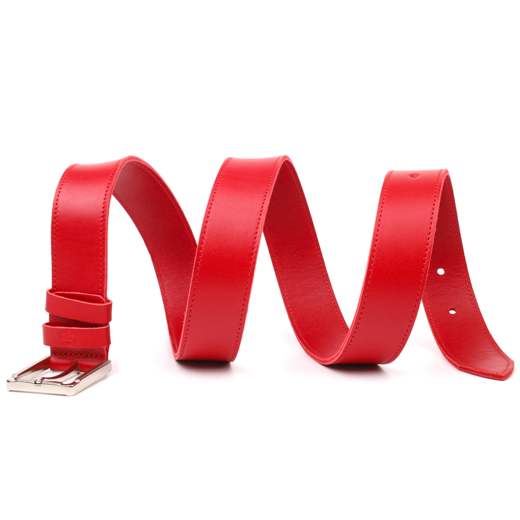 Ремінь Grande Pelle Жіночий під джинси з натуральної шкіри Червоний (21455) - зображення 7