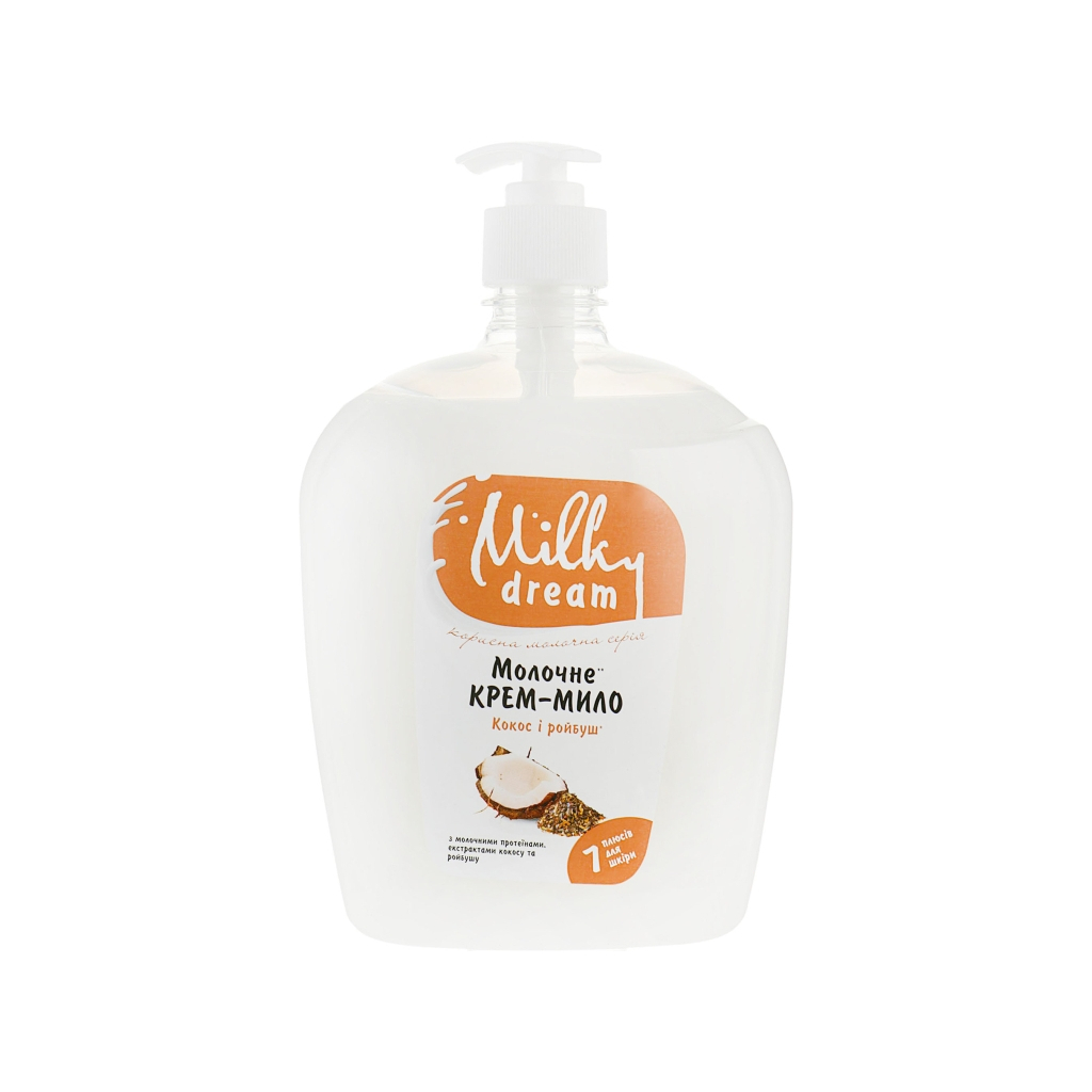 Рідке мило Milky Dream Кокос з чаєм ройбуш з дозатором 1000 мл (4820205300455) - зображення 1