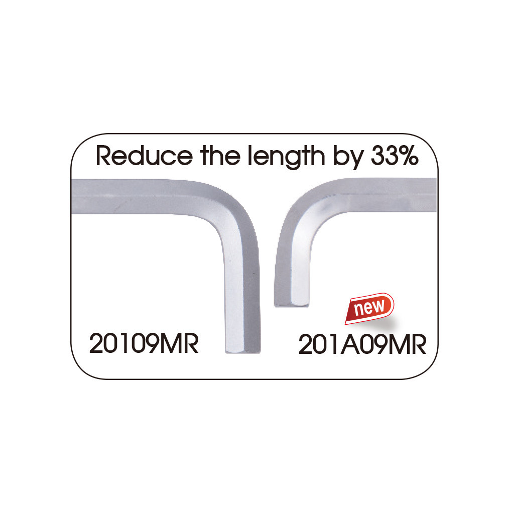 Ключ KING TONY шестигранний 9 шт. Г- подібний з кулькою 1,5-10 мм (201A09MR) - зображення 3