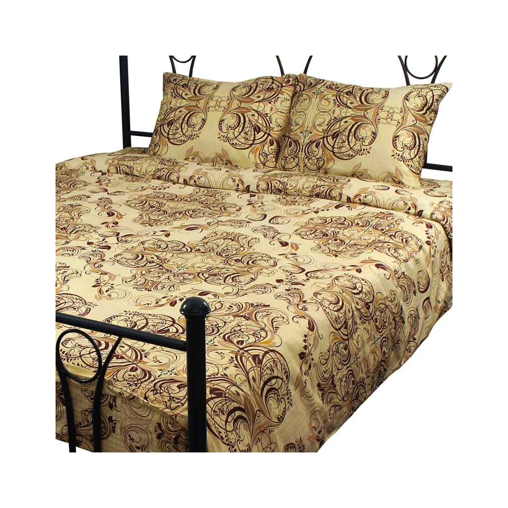 Постільна білизна Руно Сатин сімейна (6.137К_40-0485 Beige Brown) - зображення 1