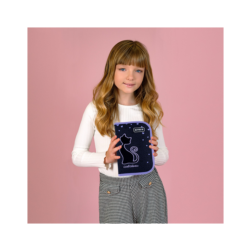 Пенал Kite Catsline K24-621-3, 1 відділення, 1 відворот (K24-621-3) - зображення 7