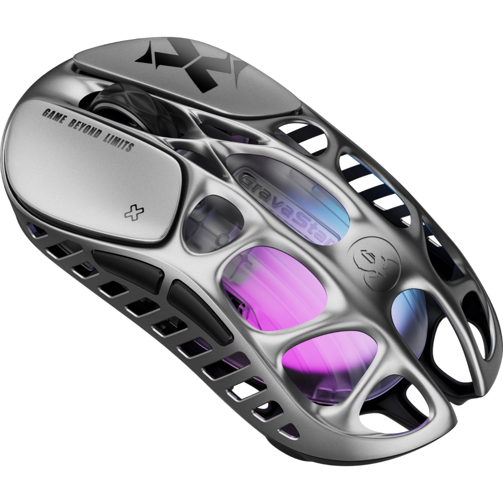 Мишка GravaStar Mercury X Wireless/Bluetooth/USB Grey (GSX_GRY) - зображення 2