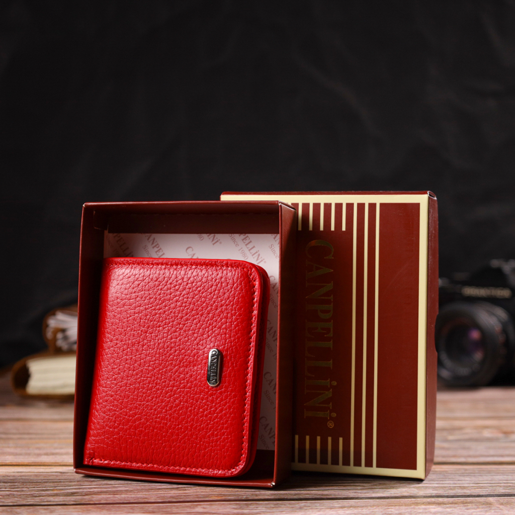 Гаманець Canpellini З натуральної шкіри флотар Червоний (21803) - зображення 10