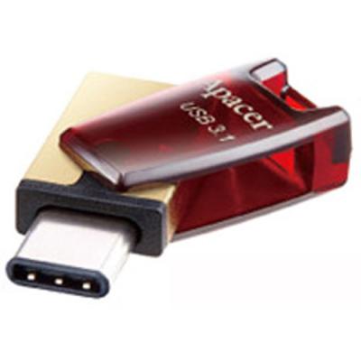 USB флеш накопичувач Apacer 32GB AH180 Red Type-C Dual USB 3.1 (AP32GAH180R-1) - зображення 5