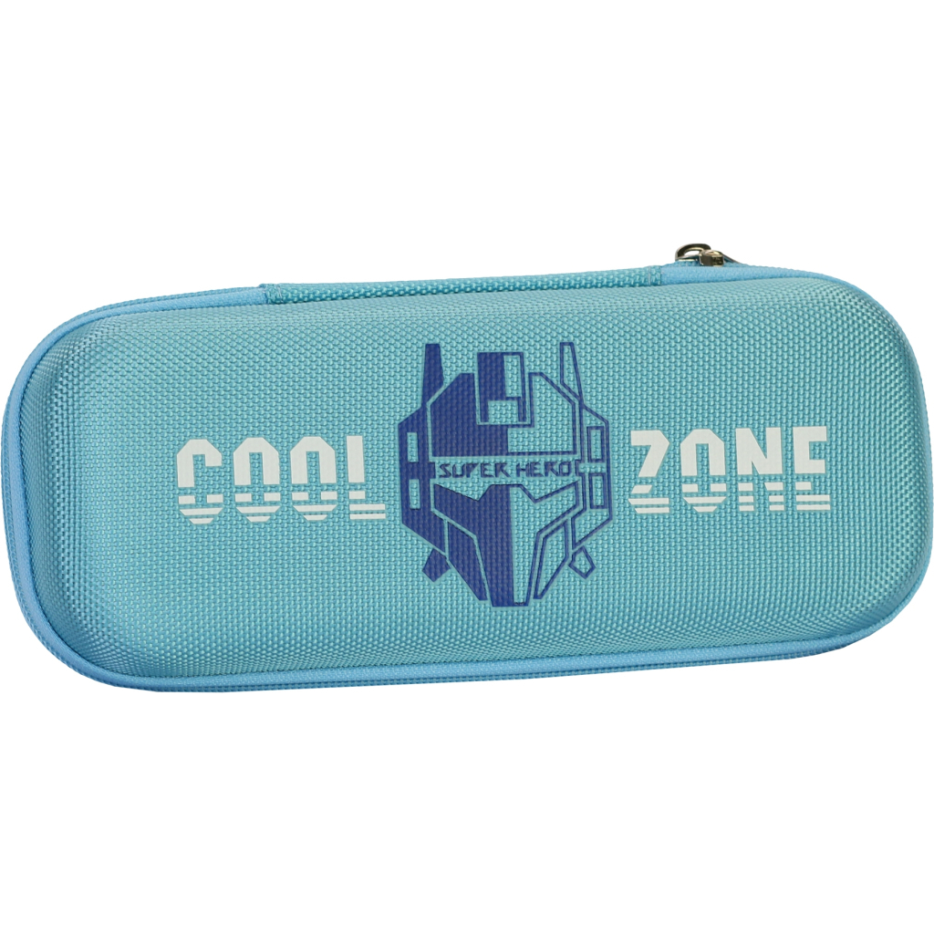 Пенал Cool For School з тисненням 1 відділення Блакитний (B-8007-lt.blue) - зображення 1
