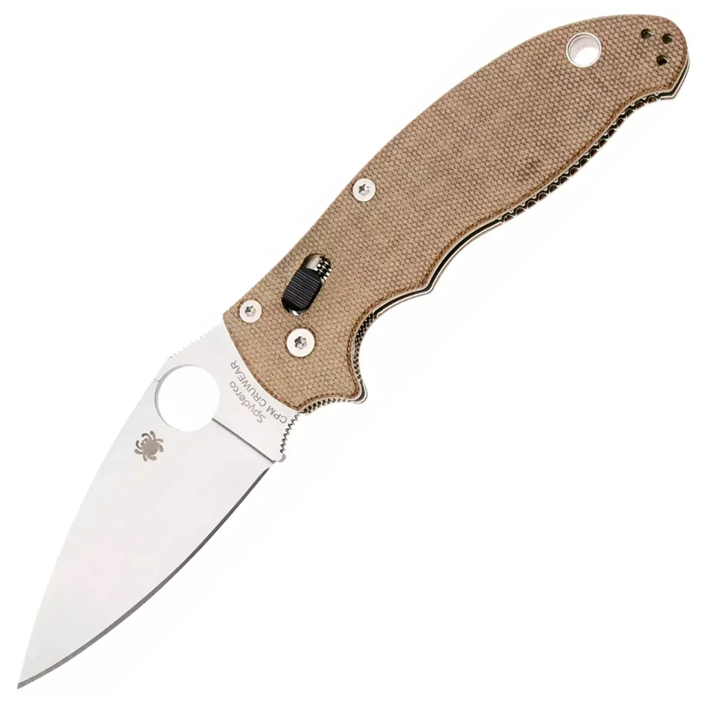 Ніж Spyderco Manix 2 CPM Cru-Wear Micarta Brown (C101MPCW2) - зображення 1