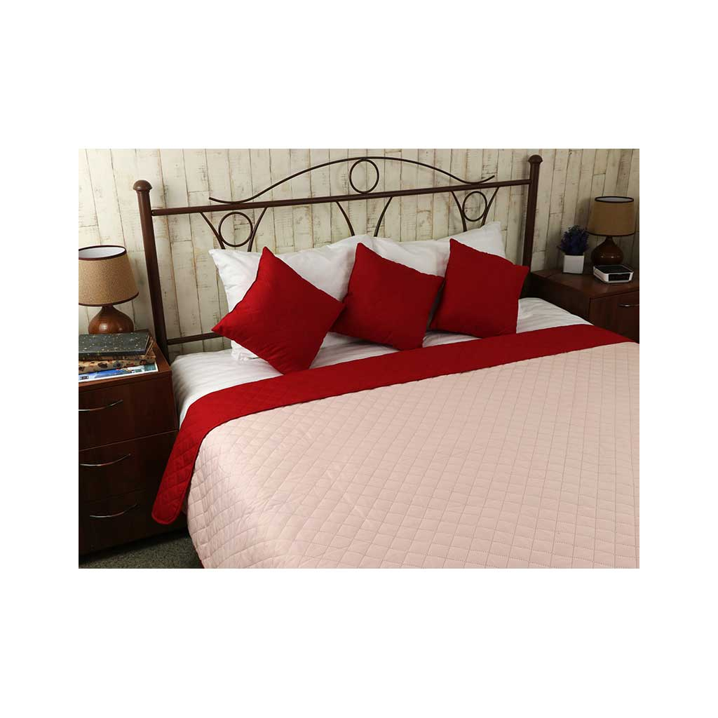 Покривало Руно двостороннє Cherry Ромб вишневе 150х212 см (360.52У_Cherry ромб) - зображення 4