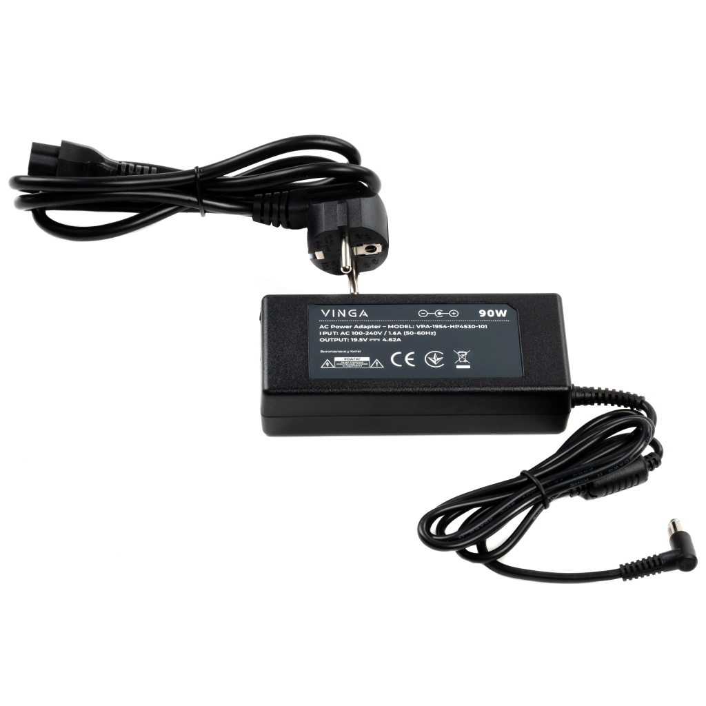 Блок живлення до ноутбуку Vinga HP 90W 19.5V 4.62А 4.5*3.0 (VPA-1954-HP4530-101) - зображення 2