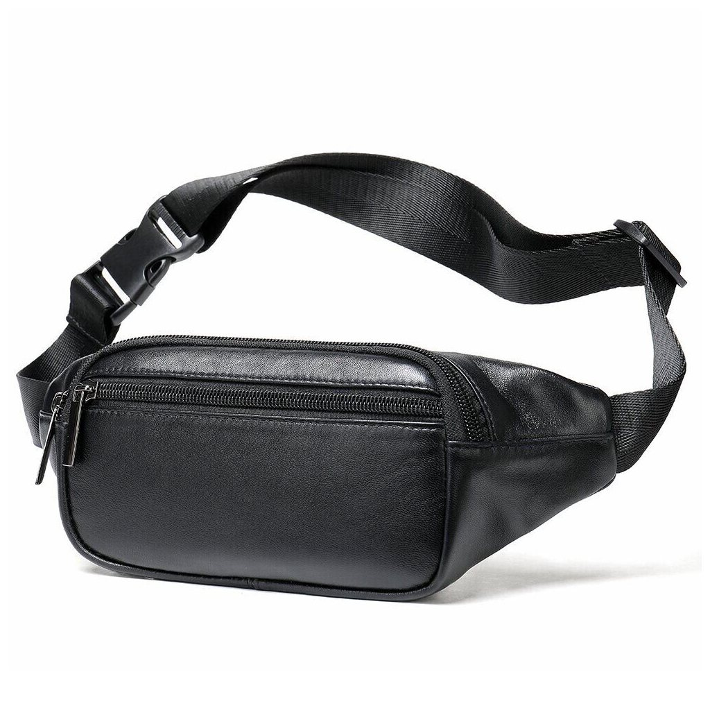 Сумка Vintage Бананка зі шкіри Чорна (14999) - зображення 1