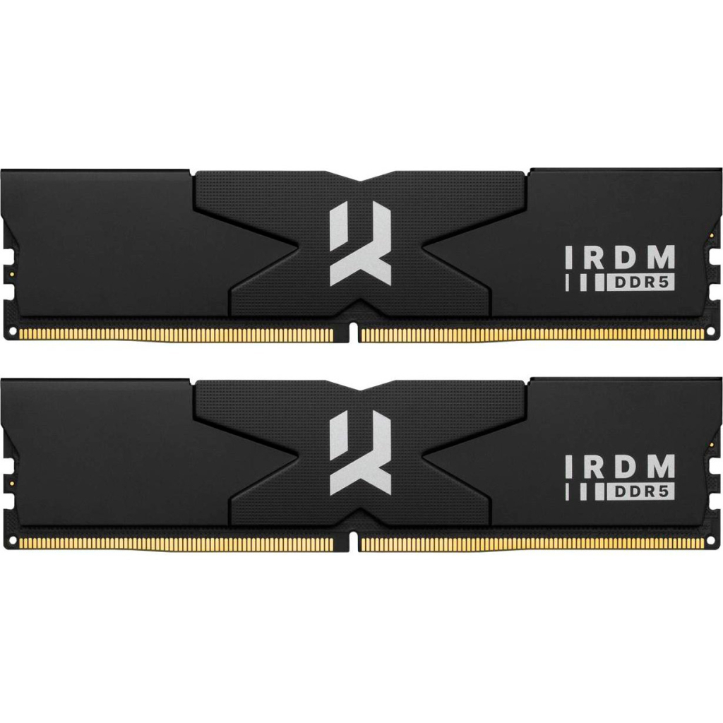 Модуль пам'яті для комп'ютера DDR5 32GB (2x16GB) 6000 MHz IRDM Black Goodram (IR-6000D564L30S/32GDC) - зображення 1
