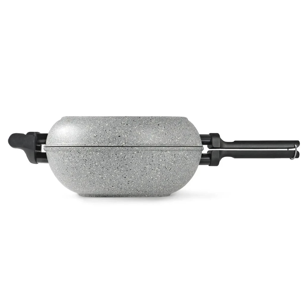 Сковорода Flonal Dura Induction Rocky Twins 28 см подвійна з решіткою (RKIWP2830) - зображення 4