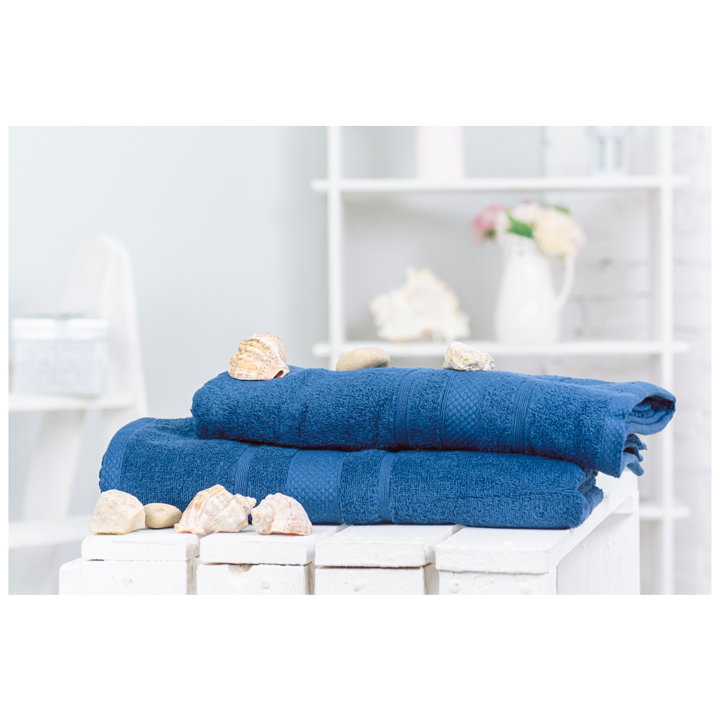 Рушник MirSon набір банний 5006 SoftNess Kingblue 50x90, 70x140 (2200003182989) - зображення 1