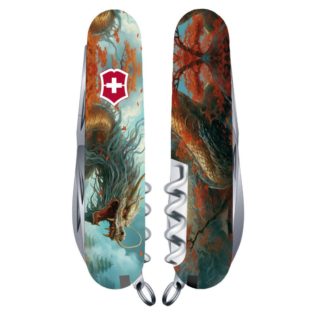 Ніж Victorinox Huntsman Zodiac 91 мм Бойовий дракон (1.3713.7_Z3230p) - зображення 1