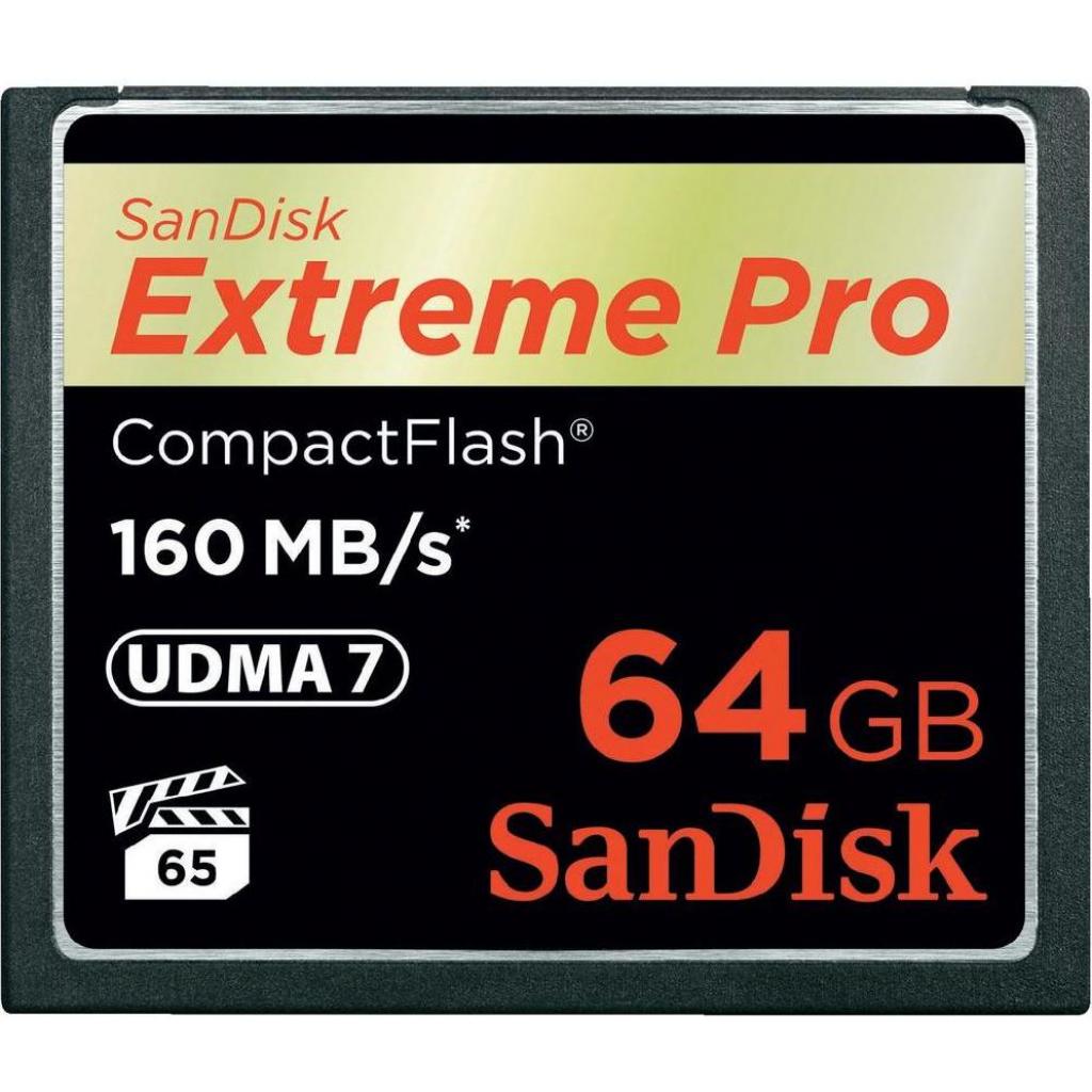 Карта пам'яті SanDisk Compact Flash Card 64Gb Extreme PRO (SDCFXPS-064G-X46) - зображення 1