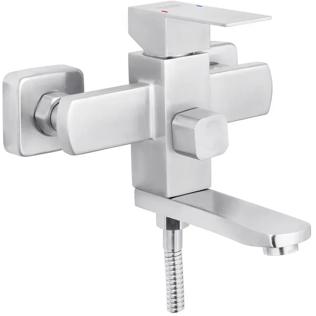 Душовий гарнітур Kroner Edelstahl Kubus-ESG010 + змішувач Edelstahl Kubus-ESG060 + штанга для душу Edelstahl Kubus-ESG23 (CVS30151) - picture 7