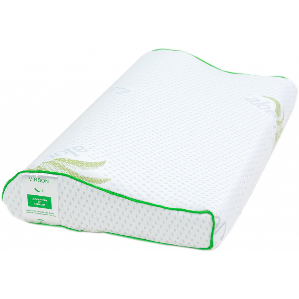 Подушка MirSon ортопедична 6122 Green nature Dorotea Kiddy 50х29х5/8 (2200003262766) - зображення 1