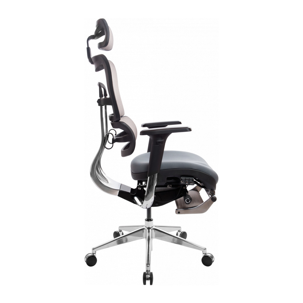 Офісне крісло GT Racer X-802L Bright Gray (X-802L Bright Gray (W-20 B-40)) - зображення 3