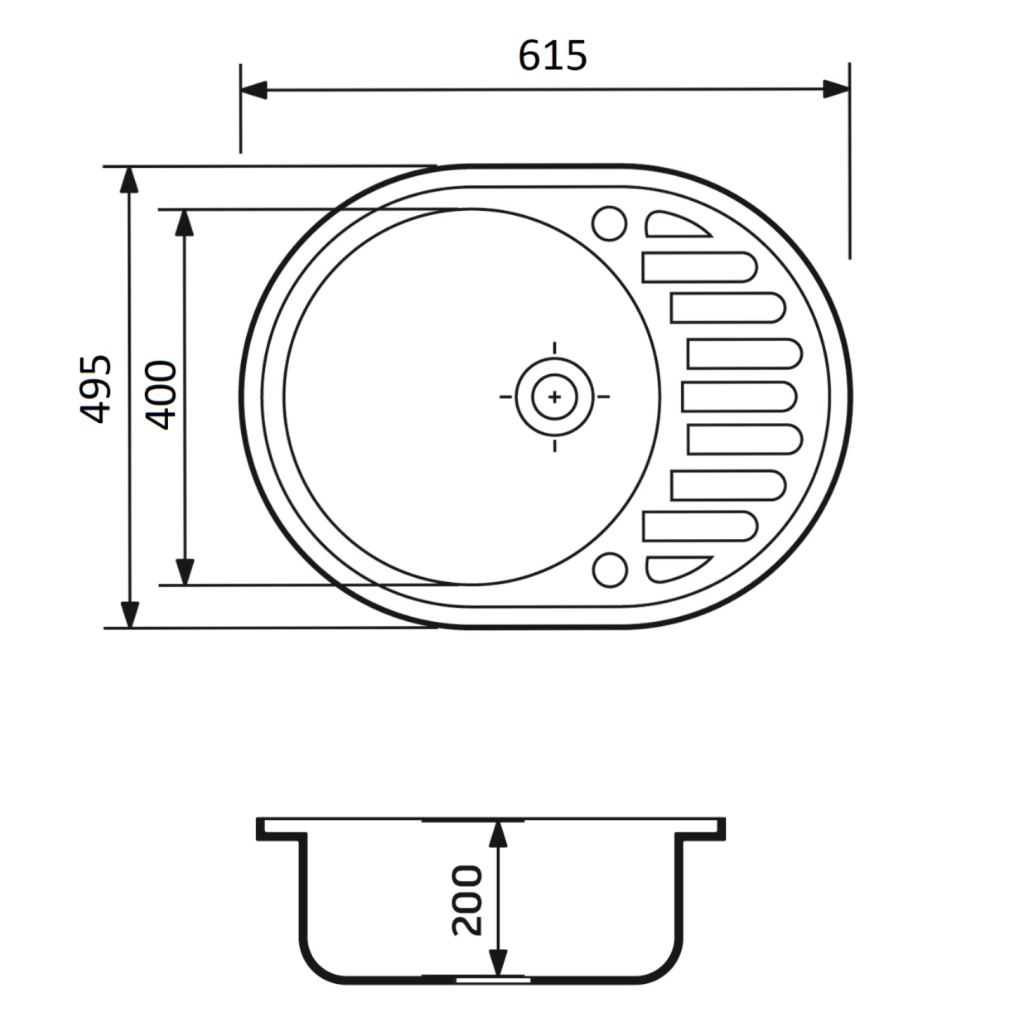 Мийка кухонна Adamant Ovum графіт + змішувач + дозатор (1824296900413) - зображення 7