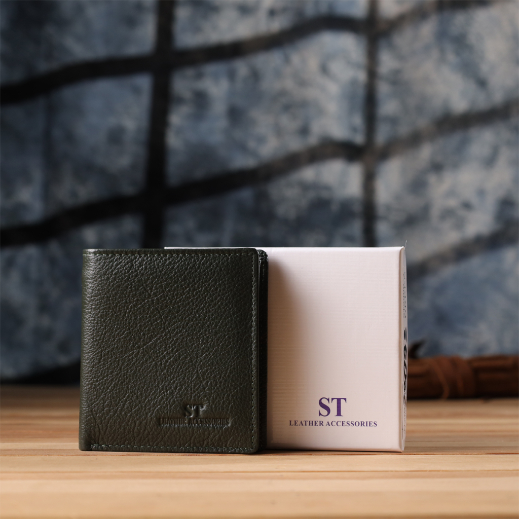 Гаманець ST Leather З натуральної шкіри Зелений (23093) - зображення 10