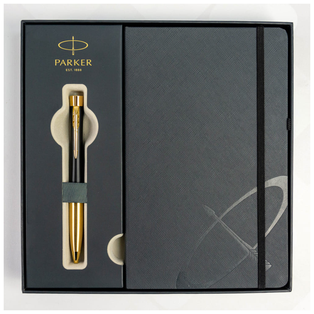 Ручка кулькова Parker URBAN 17 Muted Black GT BP + блокнот Parker + подар.упаковка GIFT24 (30 035b24) - зображення 4