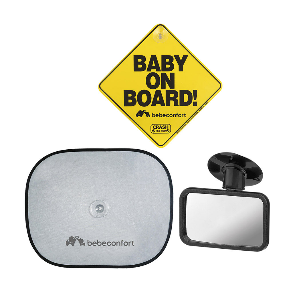 Додаткове дзеркало заднього огляду Bebe Confort Travel Safety Kit Набір: дзеркало, знак, шторка (3203201300) - зображення 2