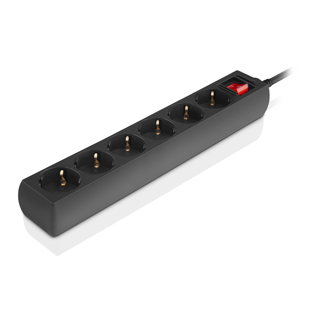 Мережевий фільтр живлення REAL-EL RS-6 Protect M 5m, black (EL122300036) - зображення 5
