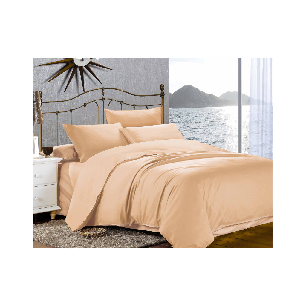 Постільна білизна Home Line Сатин Люкс (бежево-золотий) сімейний (176571) - зображення 2
