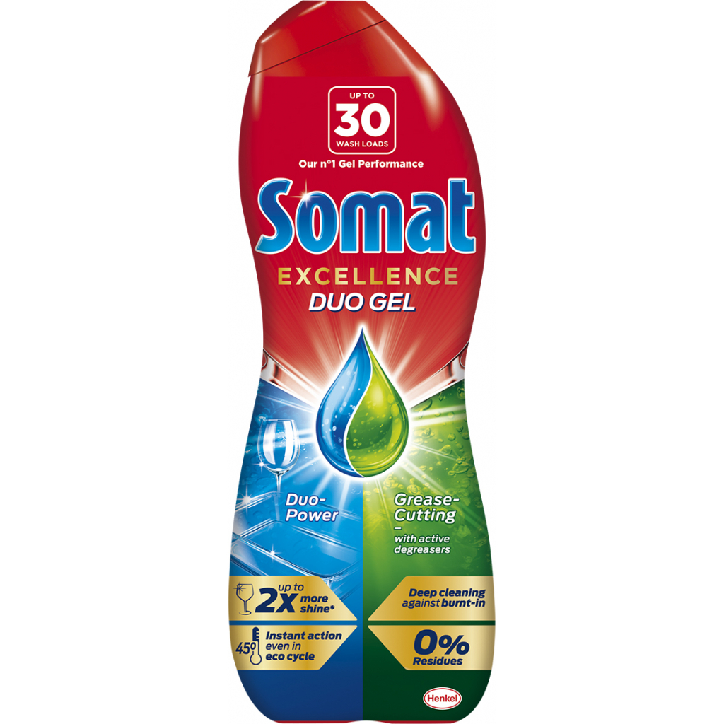 Гель для миття посуду в посудомийці Somat Excellence Duo Gel Антижир 540 мл (9000101344684/9000101344721) - зображення 1