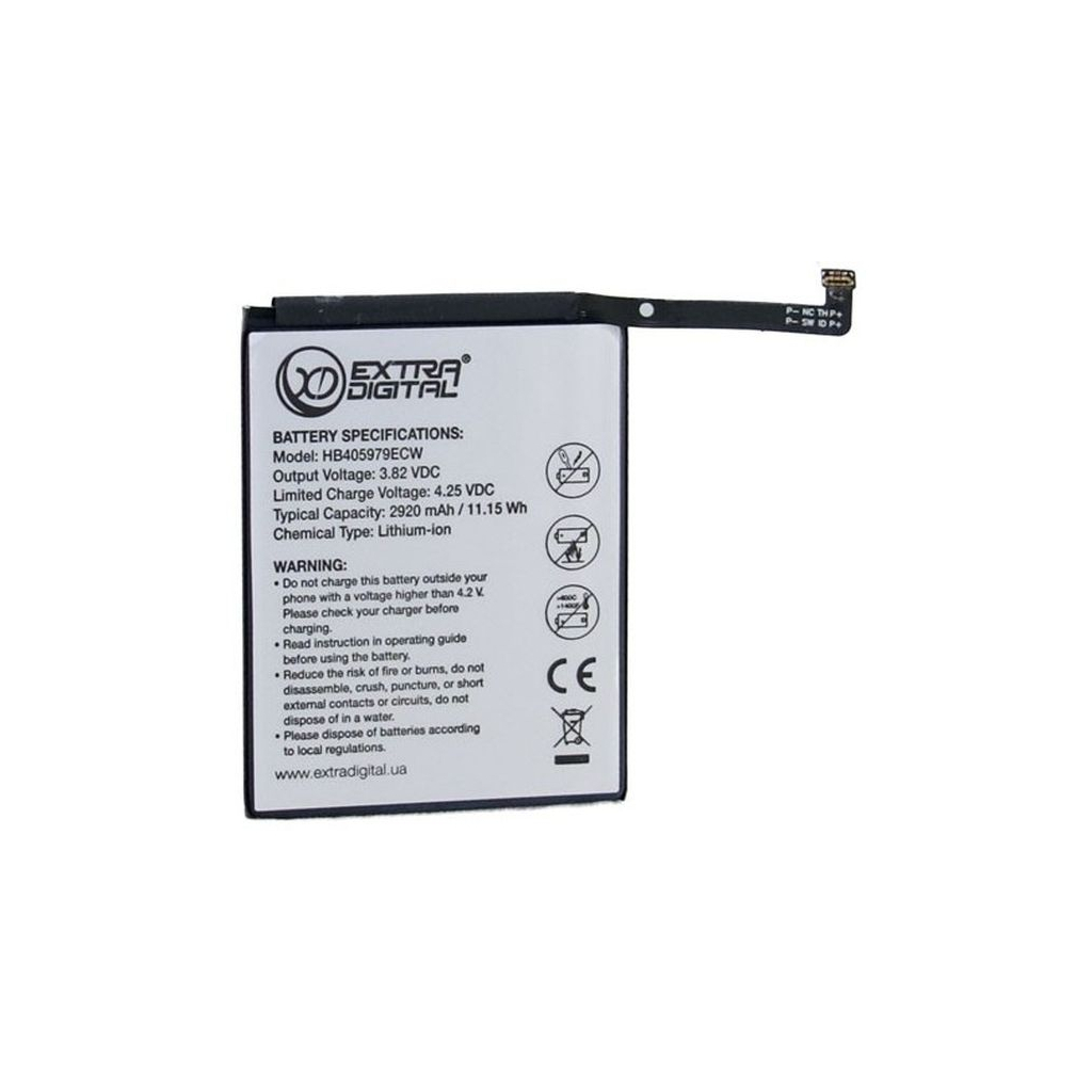 Акумуляторна батарея Extradigital Huawei Nova Plus HB405979ECW 2920 mAh (BMH6497) - зображення 1