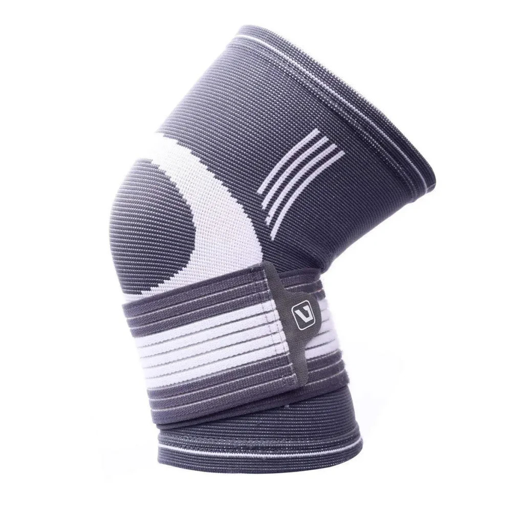 Фіксатор коліна LiveUp Knee Support LS5676-S сірий, білий Уні S (6951376182316) - зображення 1