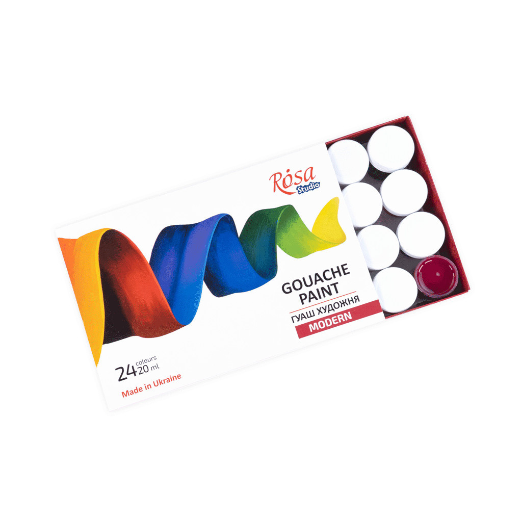 Гуашеві фарби Rosa Modern 24 кольори по 20 мл (4823098521204) - зображення 5