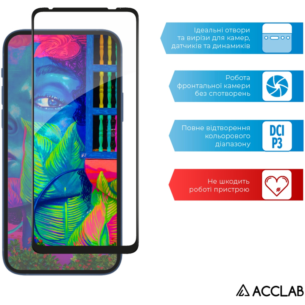 Скло захисне ACCLAB Full Glue MOTO E20 Black (1283126521232) - зображення 5