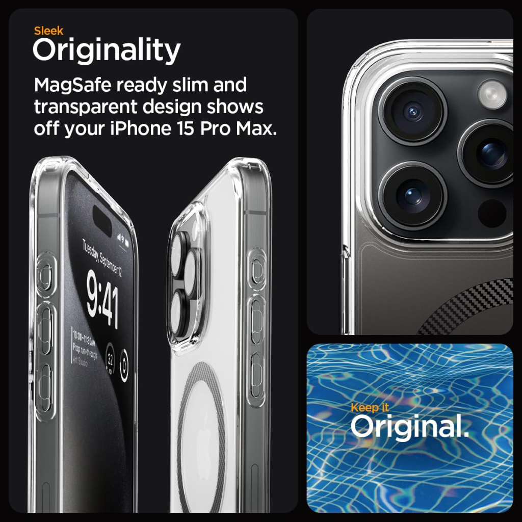 Чохол до мобільного телефона Spigen Apple iPhone 15 Pro Max Ultra Hybrid MagFit Carbon Fiber (ACS06578) - зображення 6