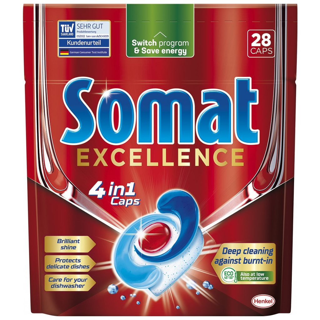Таблетки для посудомийних машин Somat Excellence 28 шт. (9000101576139) - изображение 1