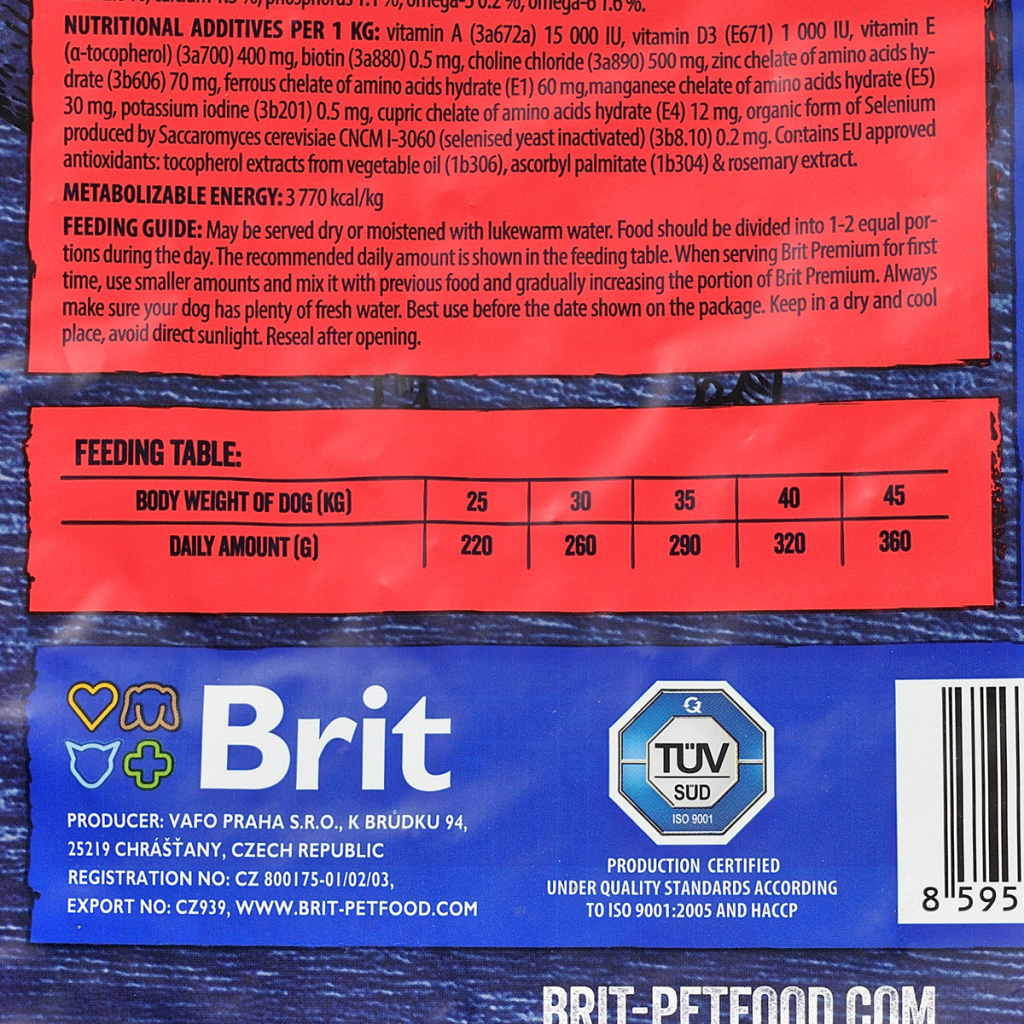 Сухий корм для собак Brit Premium Dog Adult L 3 кг (8595602526444) - зображення 4