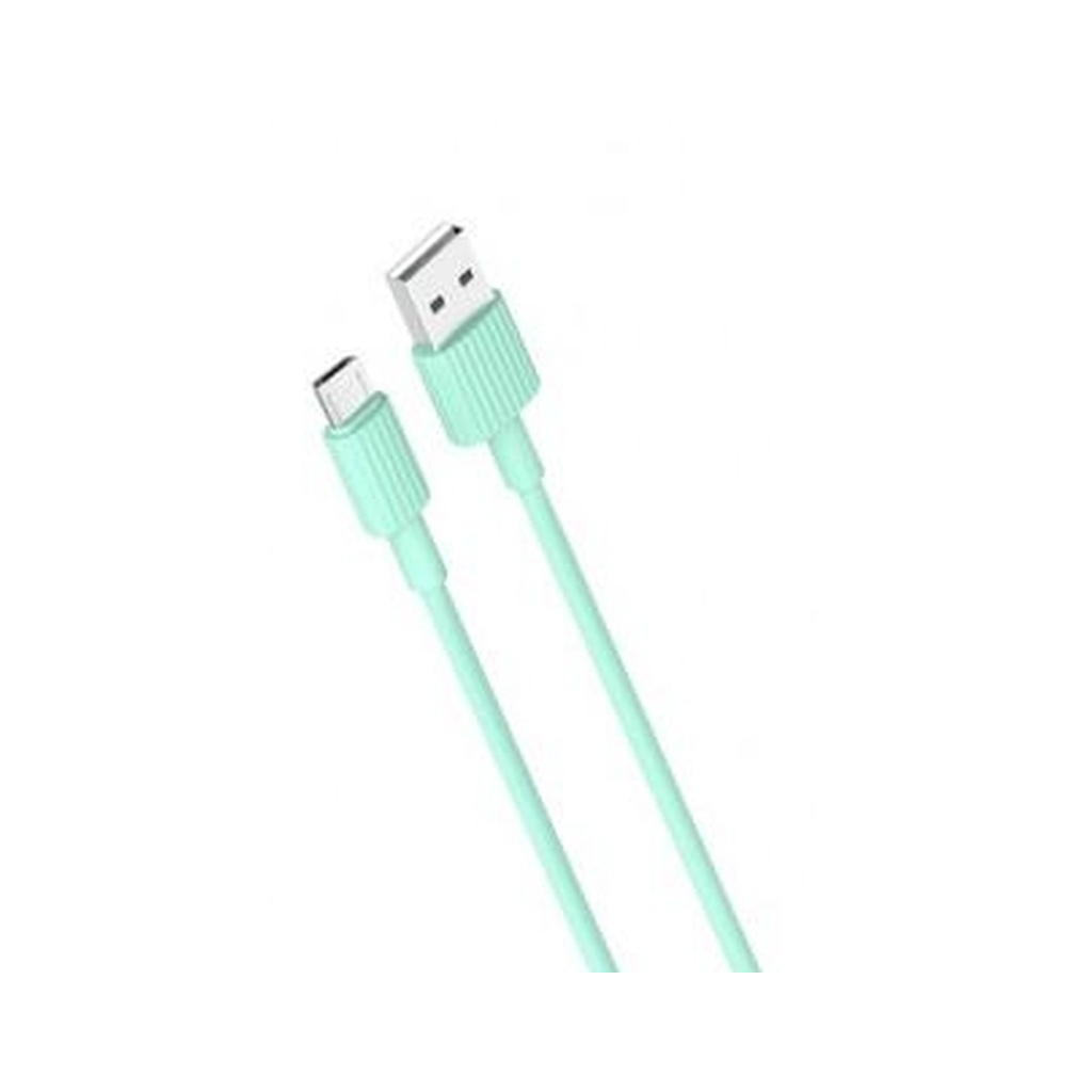 Дата кабель USB 2.0 AM to Micro 5P 1.0m 2.4A green XO (NB156-M-GR) - зображення 1