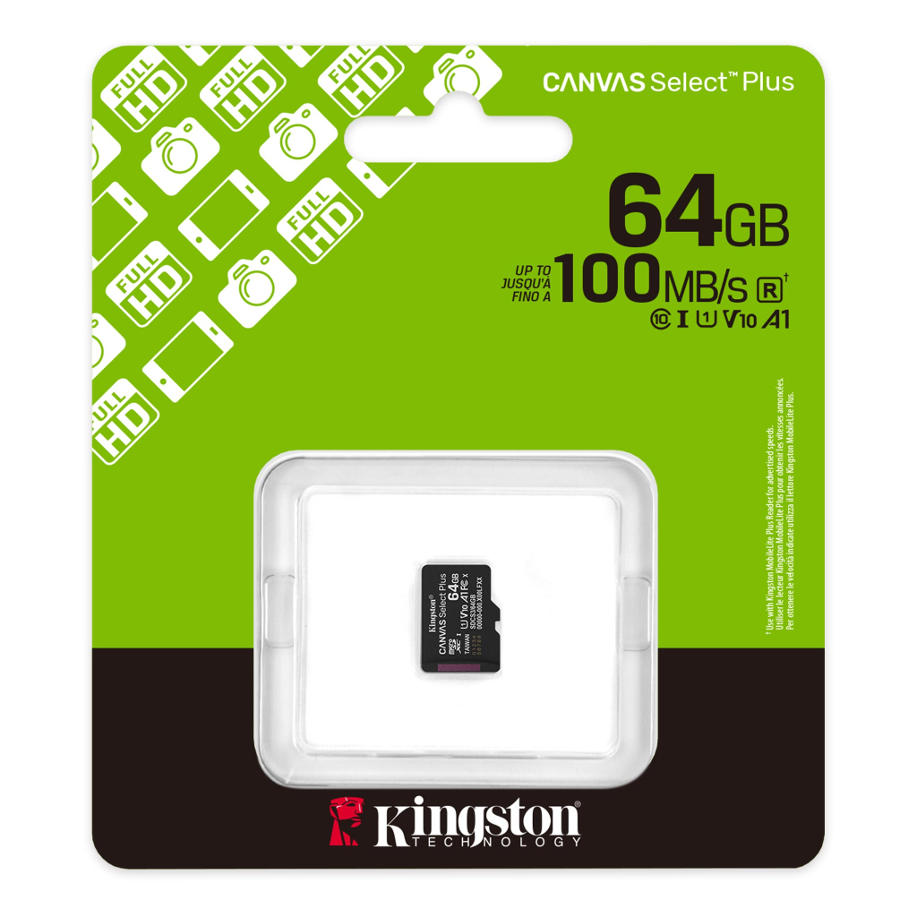 Карта пам'яті Kingston 64GB microSDXC class 10 UHS-I V10 A1 Canvas Select Plus (SDCS3/64GBSP) - зображення 3