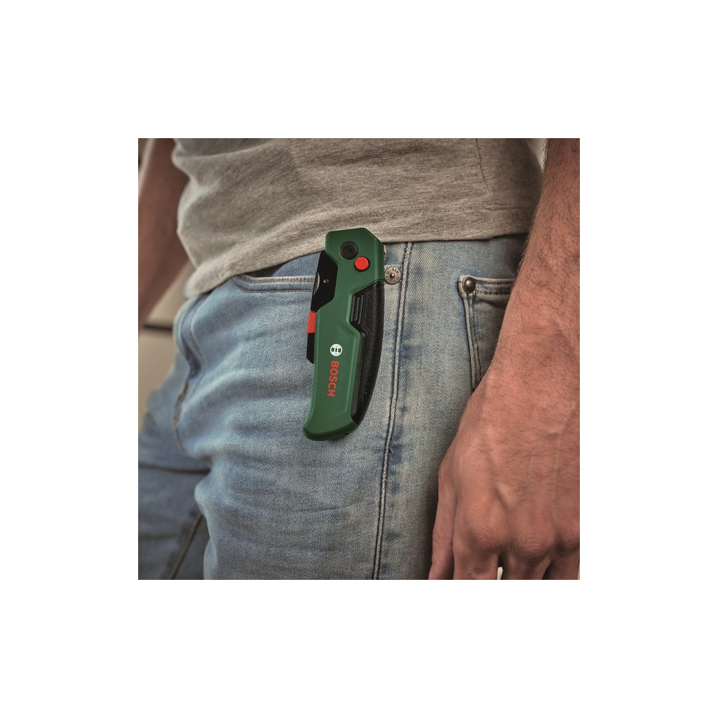 Ніж монтажний Bosch будівельний трапецієподібний, корпус двокомпонентний, 175x40x25мм (1.600.A03.2V7) - изображение 5