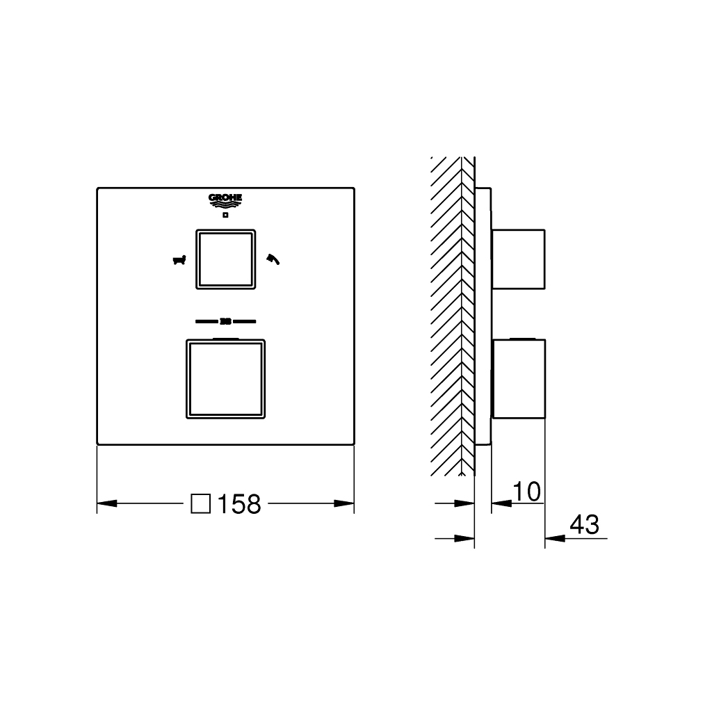 Термостатичний змішувач Grohe GRT (24155000) - изображение 3